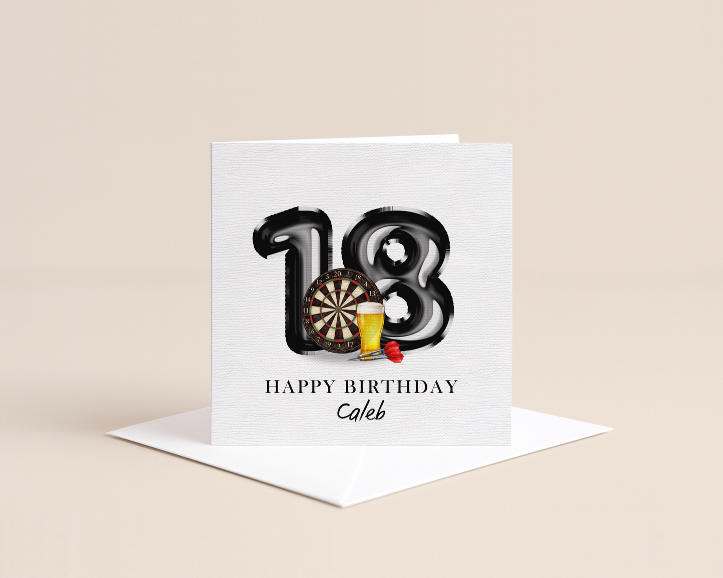 Personalised Darts 18th Birthday Card