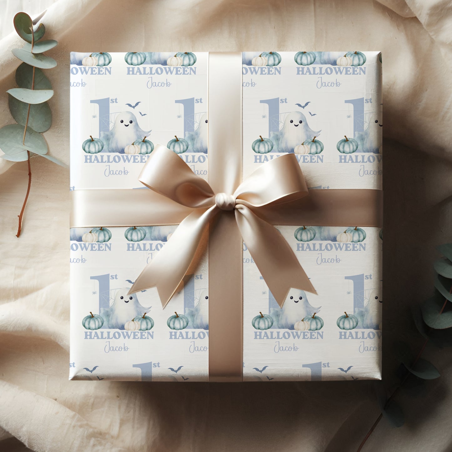 Personalised First Halloween Wrapping Paper