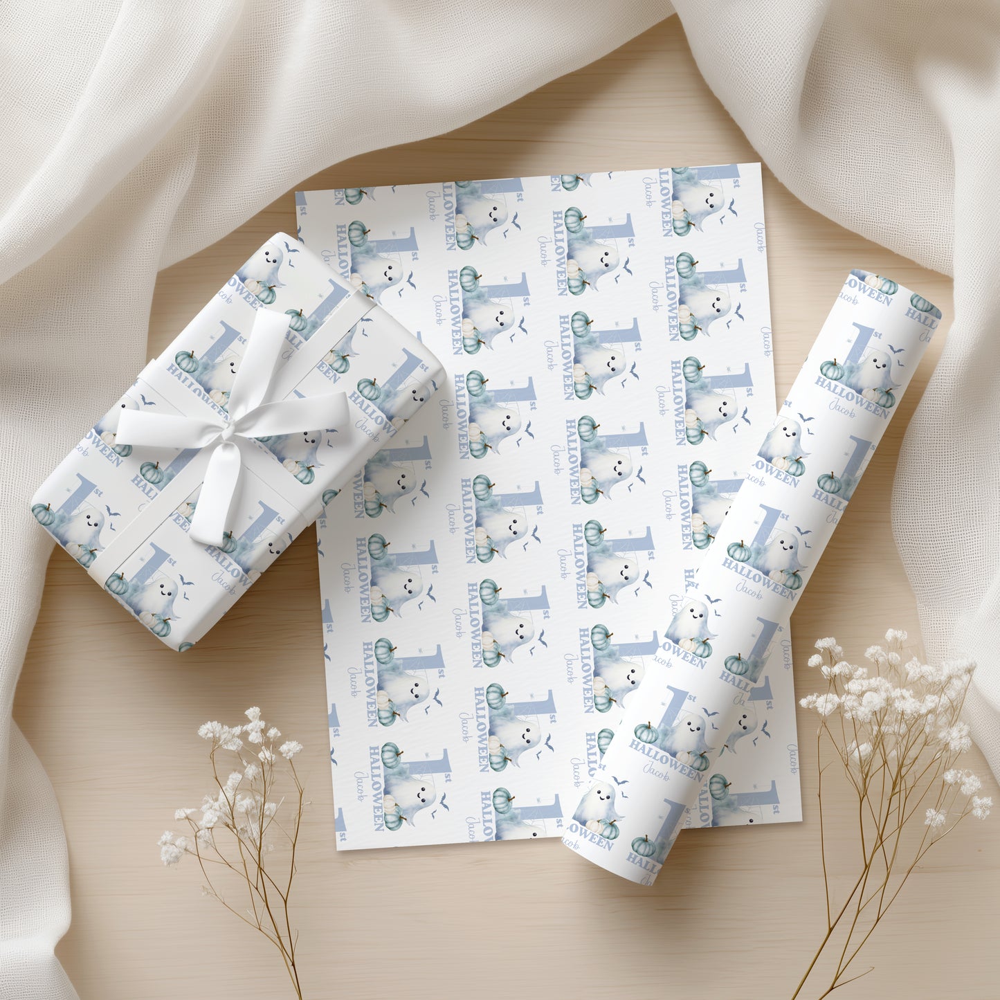 Personalised First Halloween Wrapping Paper