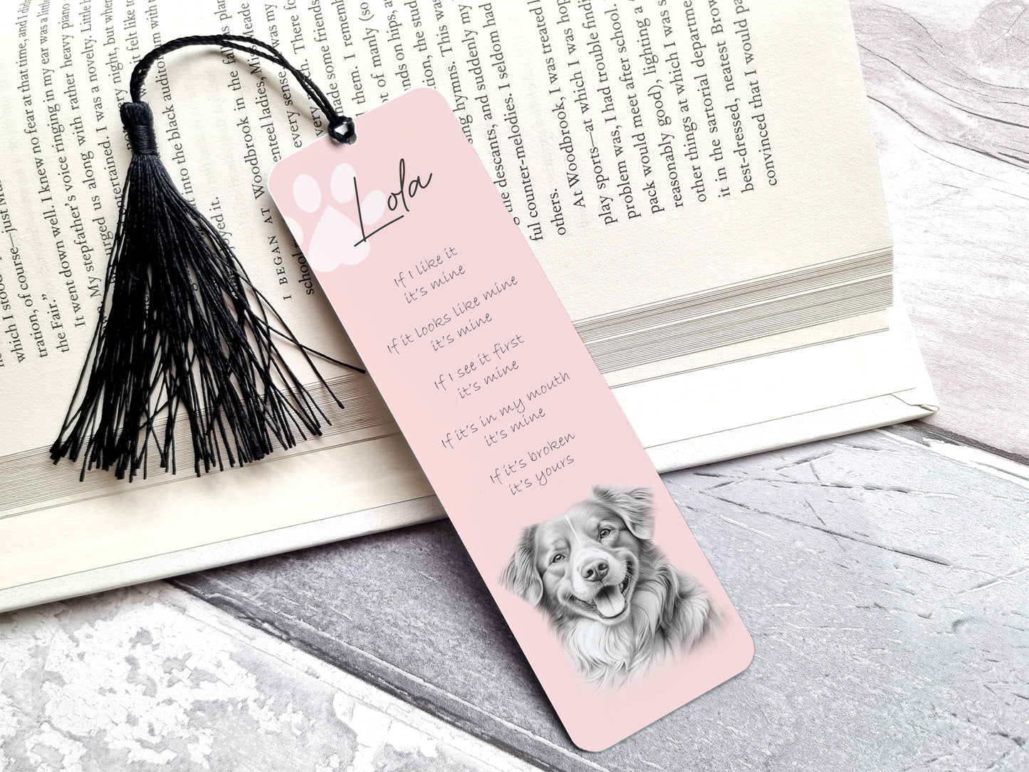 Personalised Nova Scotia Bookmark