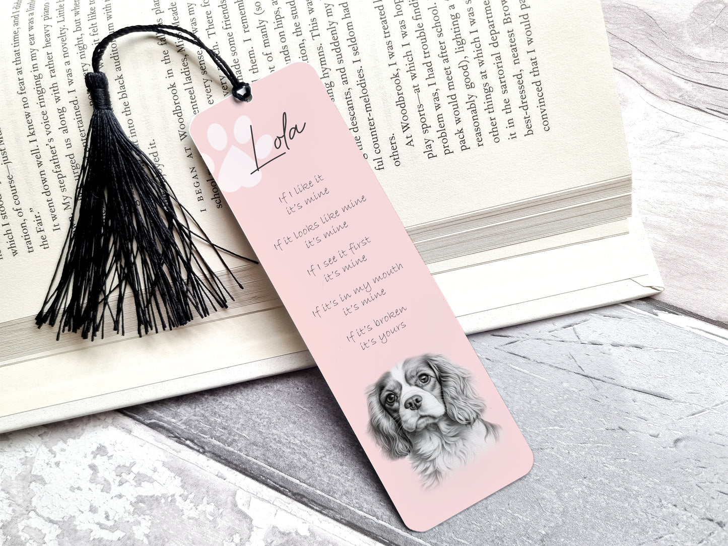 Personalised King Charles Bookmark