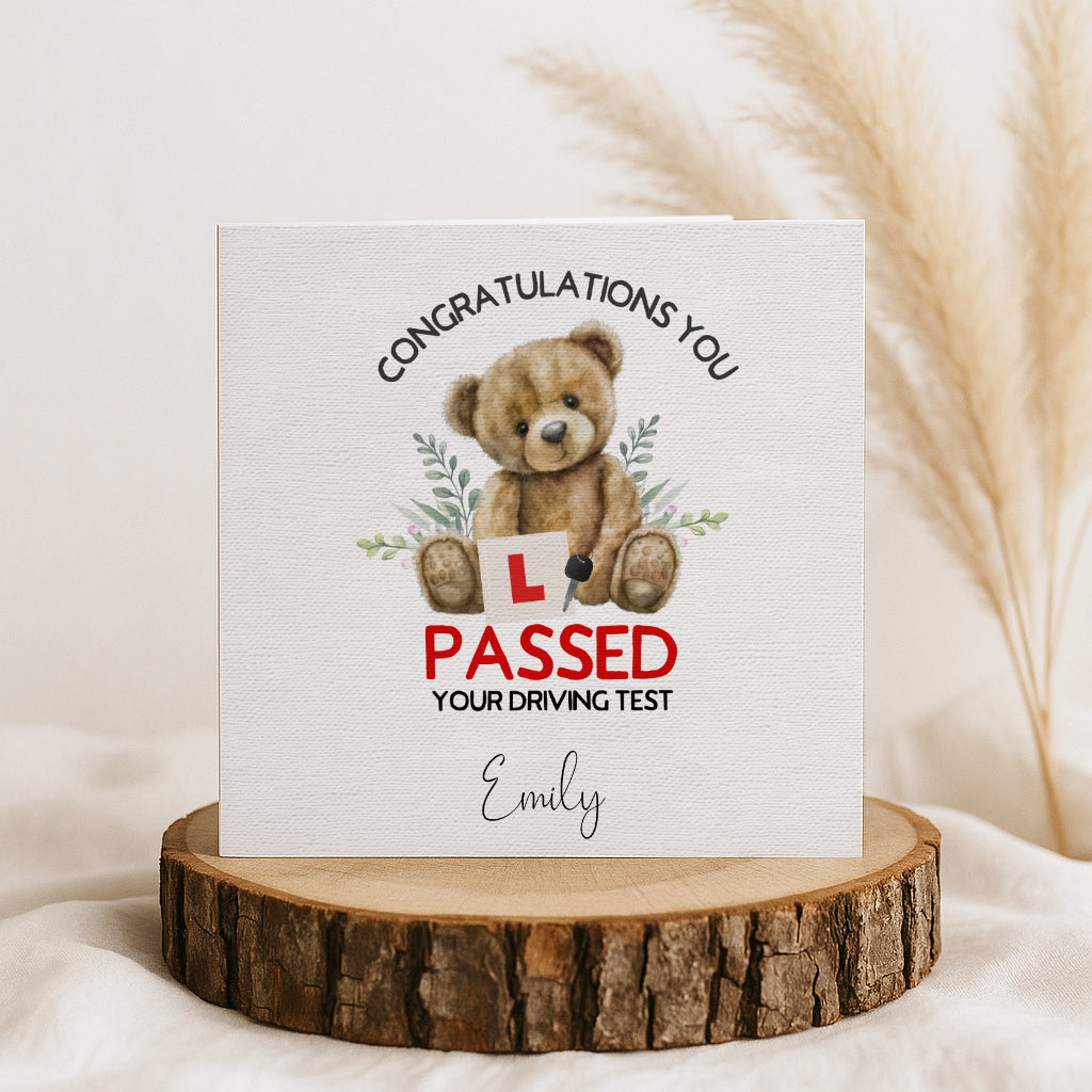 Passed your driving test personalised card