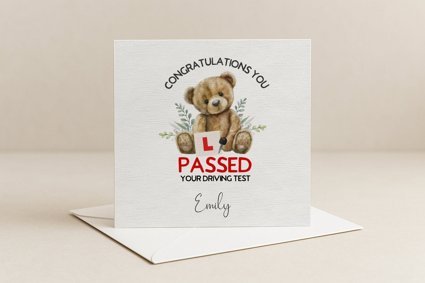 Passed your driving test personalised card