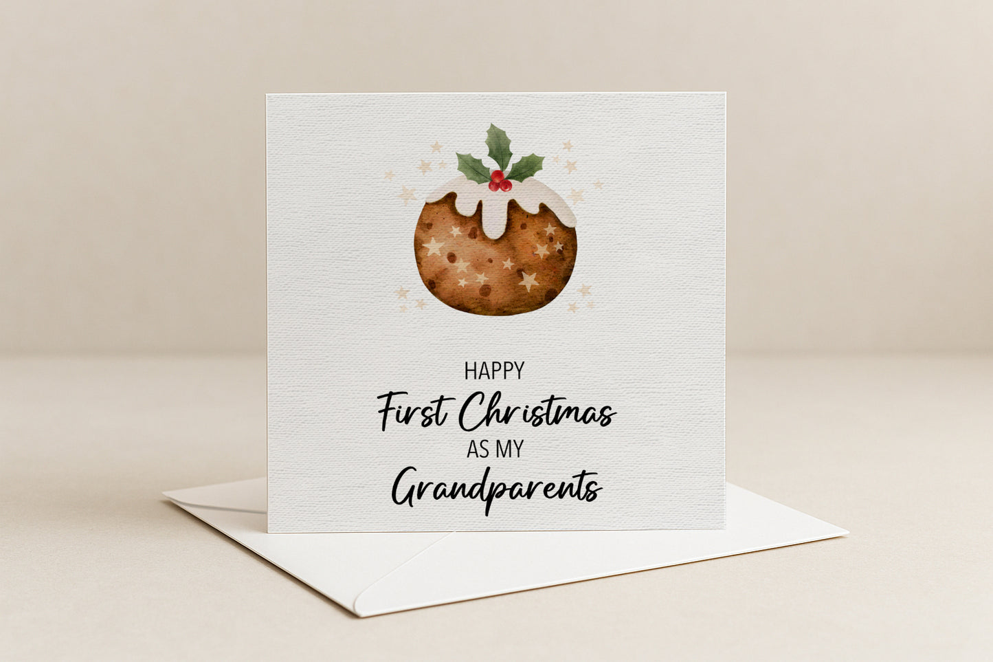 First Christmas Card, Personalised Family Member Christmas Card