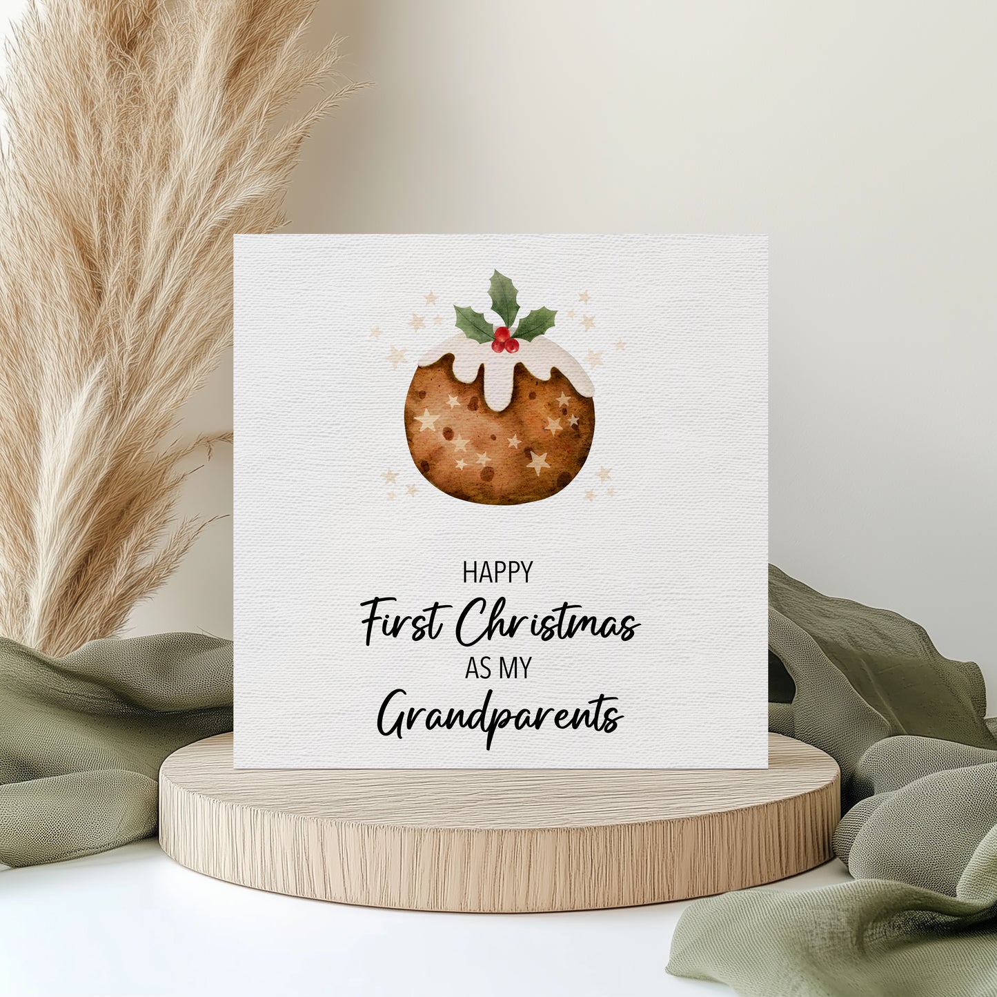 First Christmas Card, Personalised Family Member Christmas Card