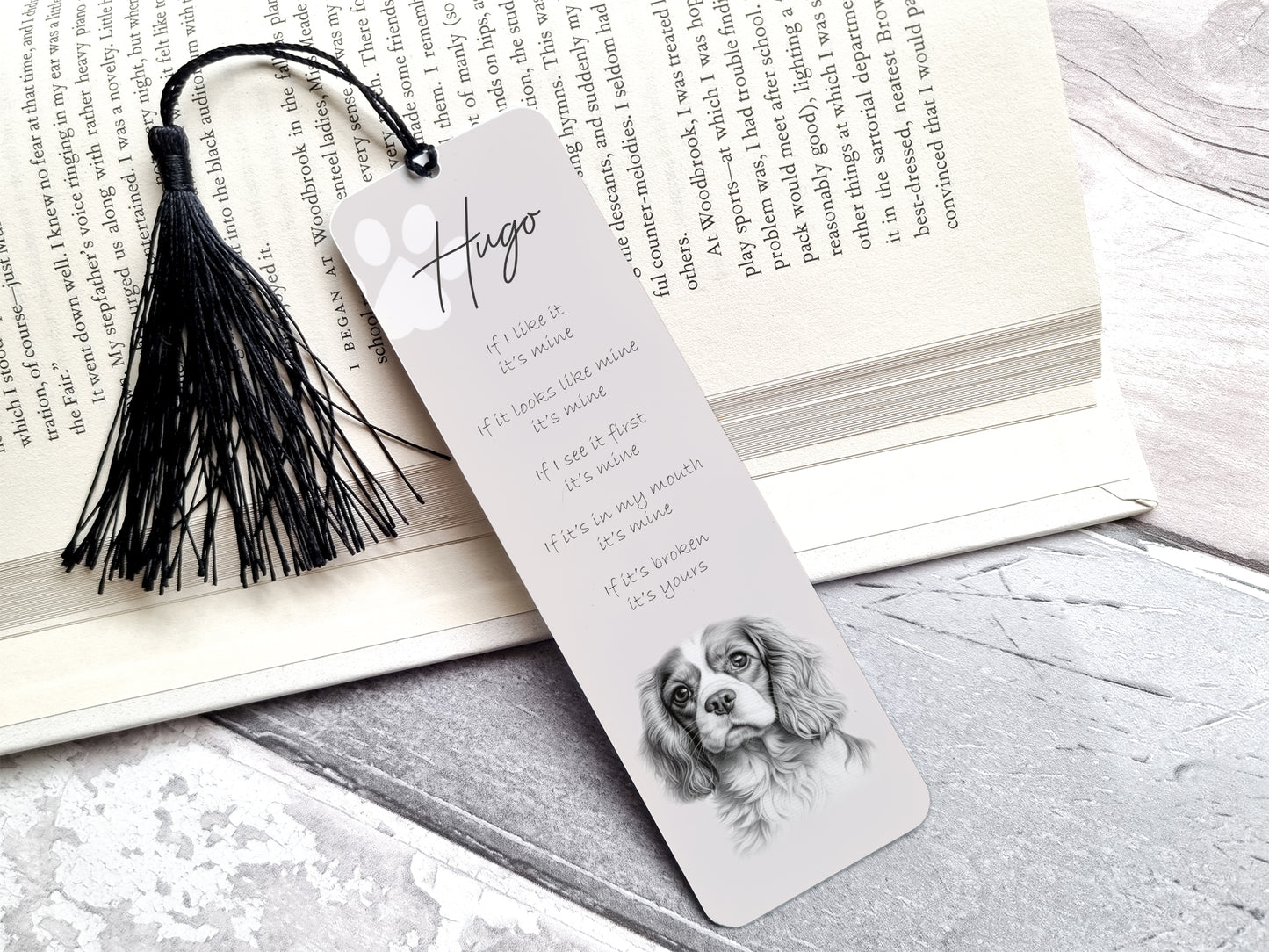 Personalised King Charles Bookmark
