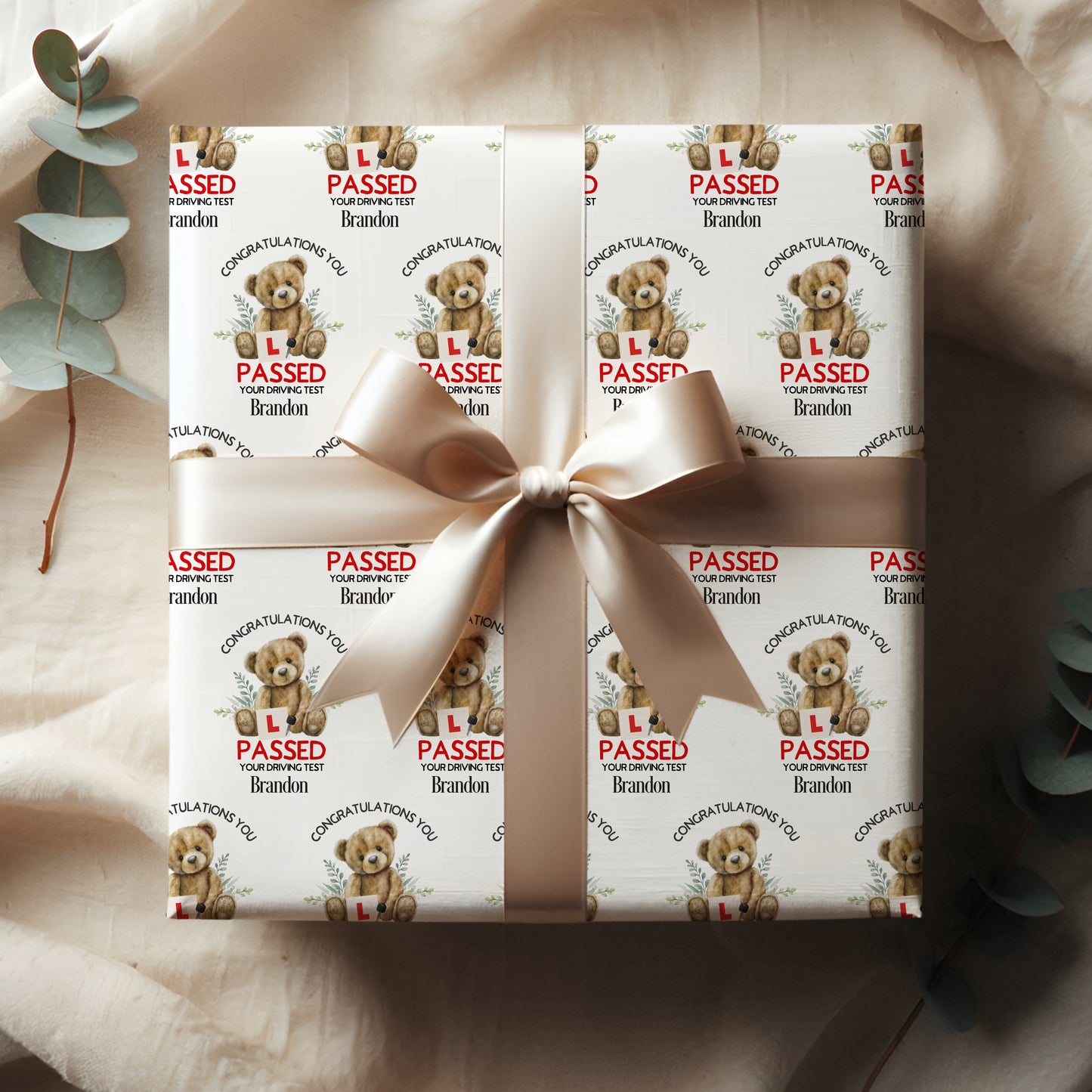 Passed Your Driving Test Personalised Wrapping Paper