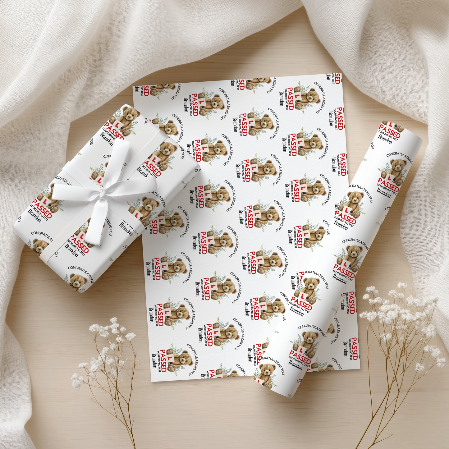 Passed Your Driving Test Personalised Wrapping Paper