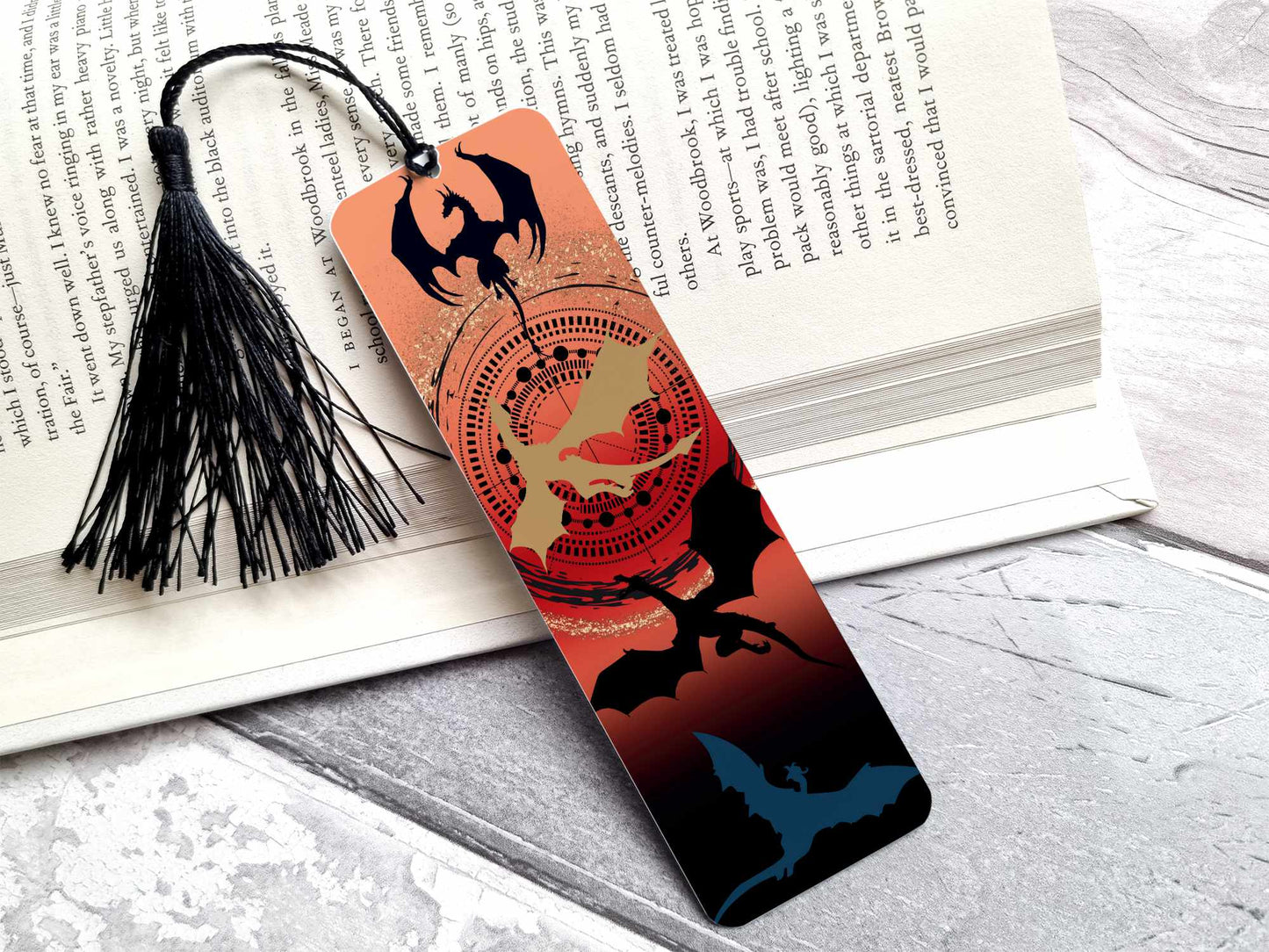 Onyx Storm Bookmark - Fourth wing bookmark - Iron Flame Bookmark - Booktok Merchandise - Dragon - Violet Sorrengail - 3 Bookmark Set