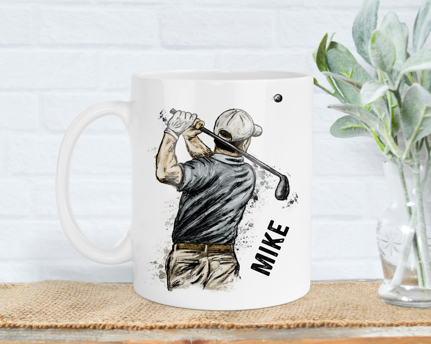 Personalised Golf Themed Mug