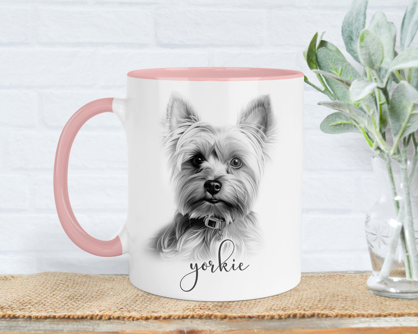 Yorkie Mug, Personalised dog breed mug, Yorkie gift, Yorkie mug, 11oz ceramic mug, dog lover, Yorkie Mug and Coaster gift set