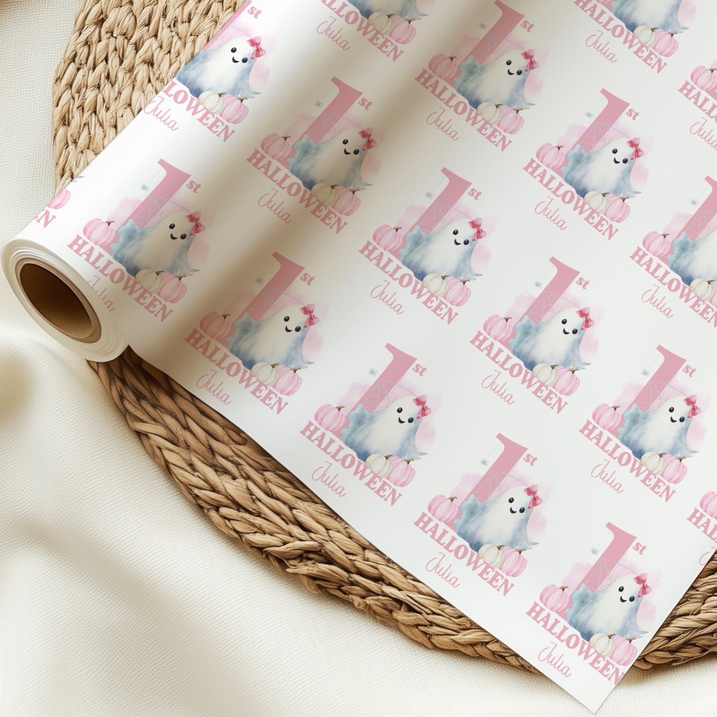 Personalised First Halloween Wrapping Paper
