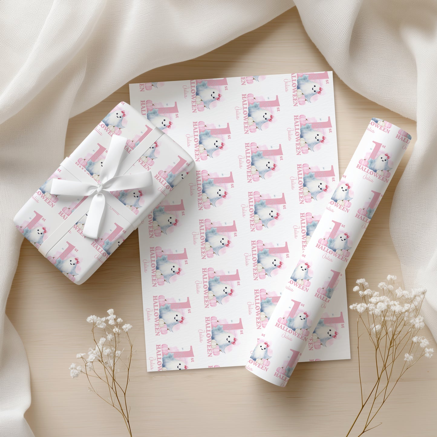 Personalised First Halloween Wrapping Paper