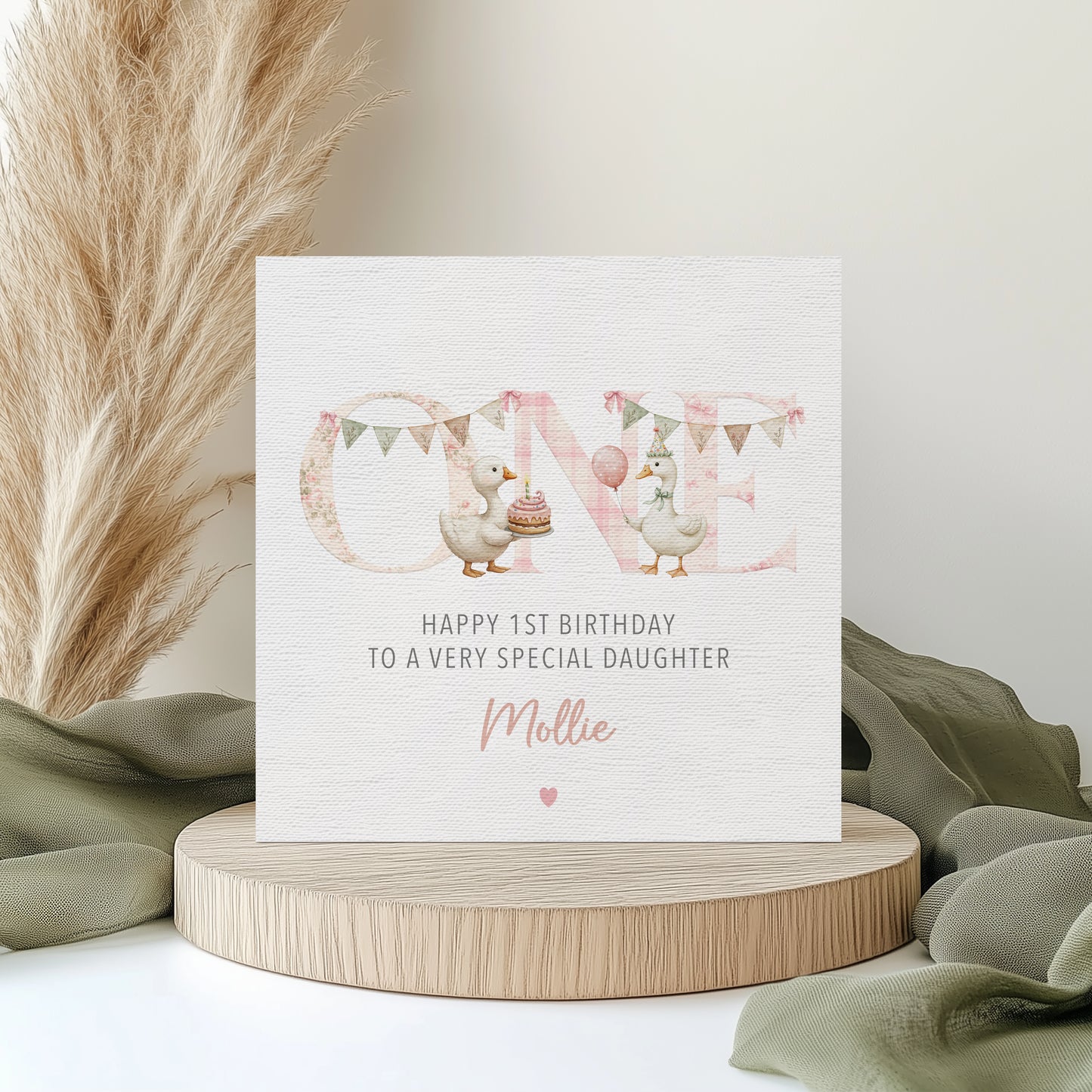 Personalised Silly Goose First Birthday Card