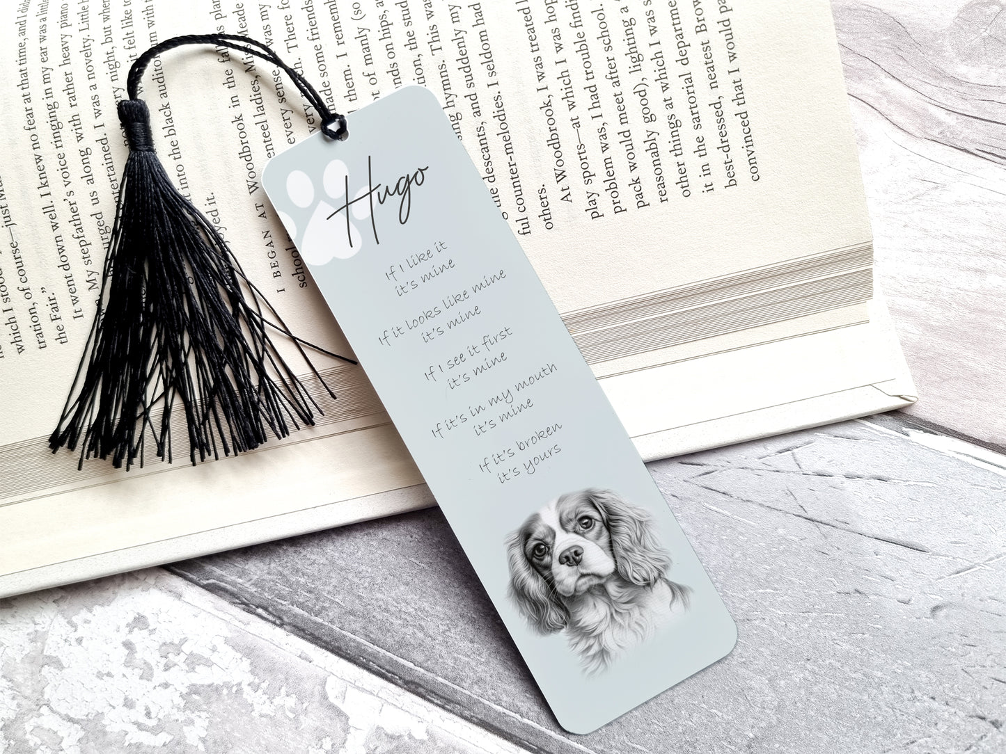 Personalised King Charles Bookmark