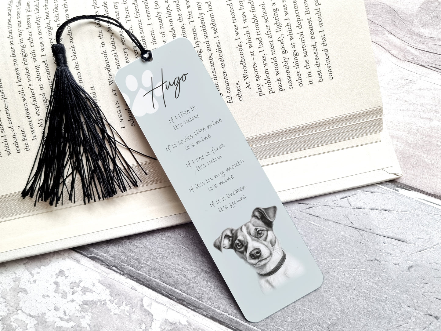 Personalised Jack Russell Bookmark