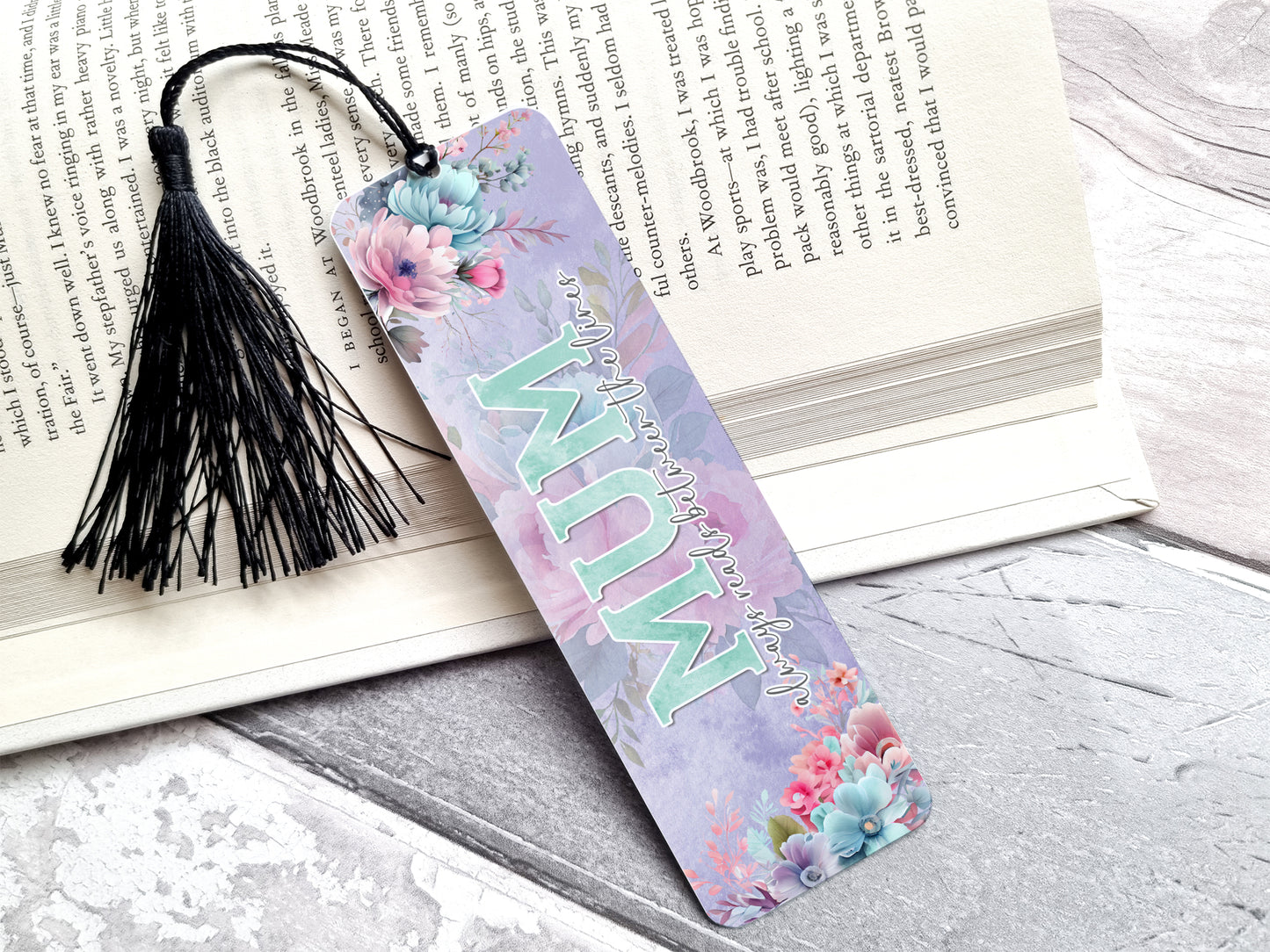 Mother's Day Bookmark, Gift for mum, Floral Bookmark, Unique gift for mum, Bookmark with tassle