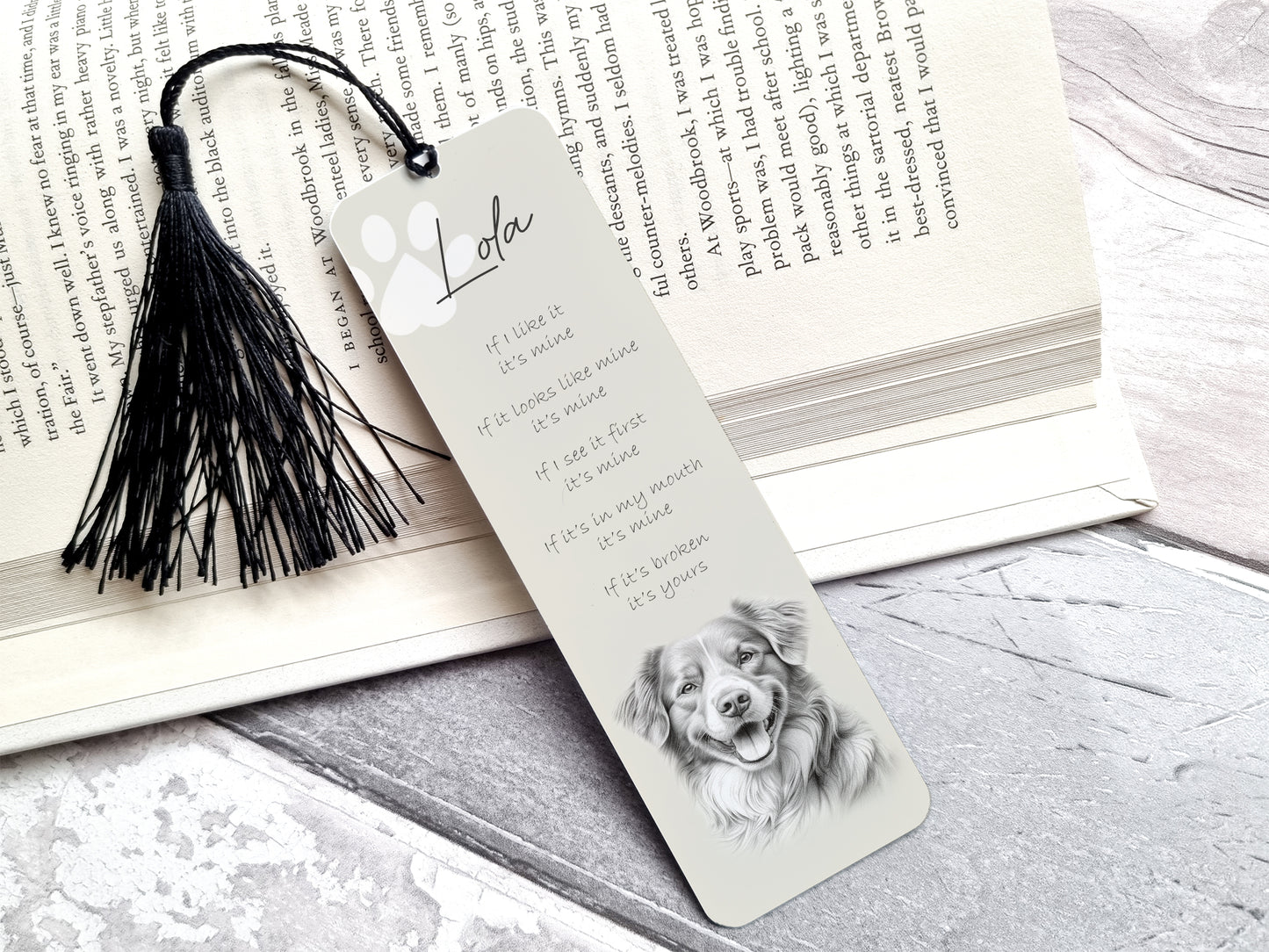Personalised Nova Scotia Bookmark