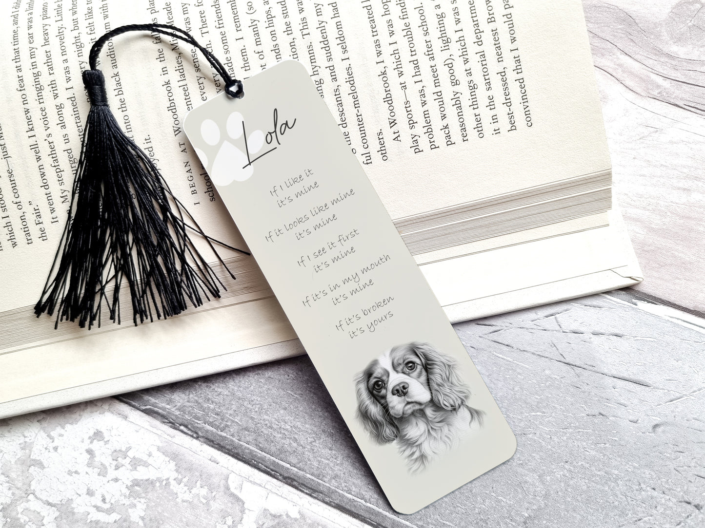 Personalised King Charles Bookmark
