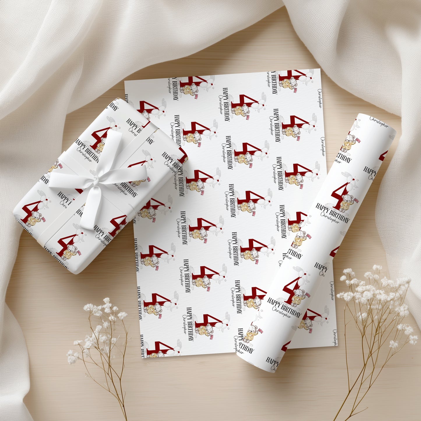 Personalised London Theme Birthday Wrapping Paper