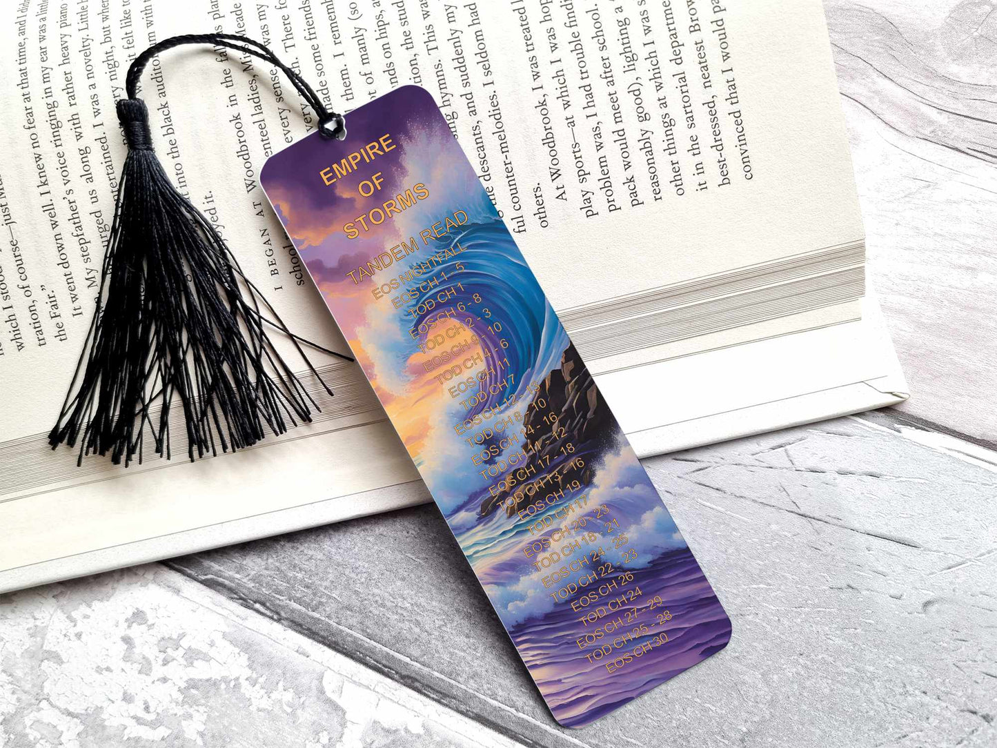 Throne of glass bookmarks, empire of storms and tower of dawn tandem read