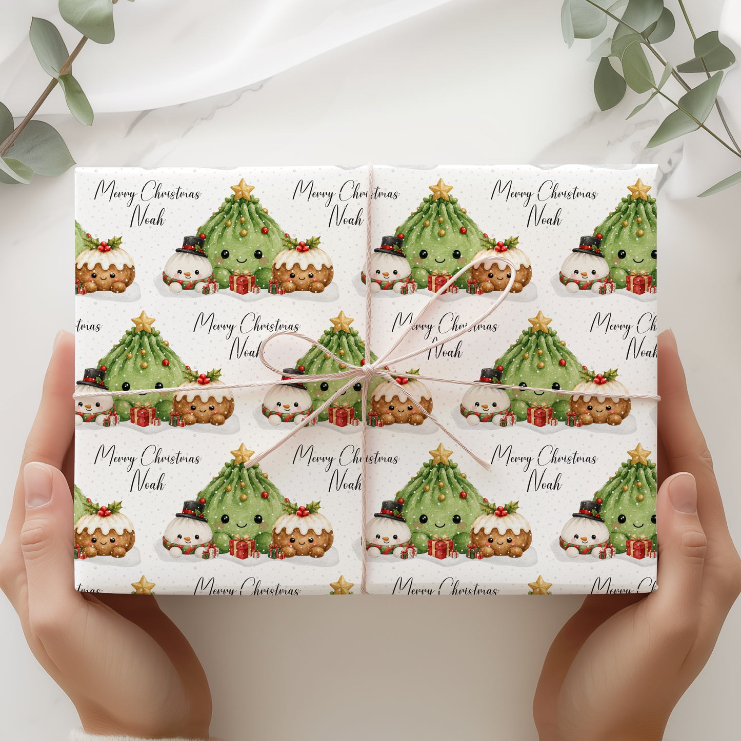 Personalised Dumpling Christmas Wrapping Paper