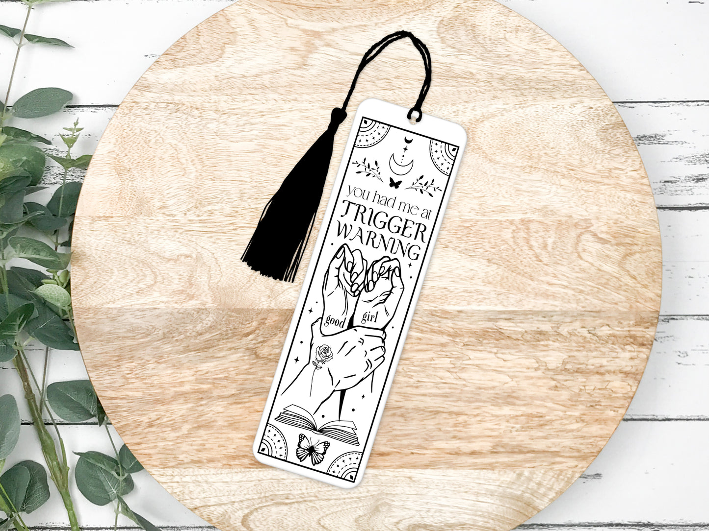 Trigger Warning Bookmark, Booktok, Dark Romance reader gift, Smut Reader