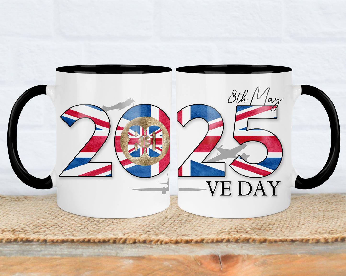 VE Day 80th Anniversary Union Jack Mug, 2025 Celebratory Gift, WW2 memorabilia keepsake, World War 2 Celebration, Collectable