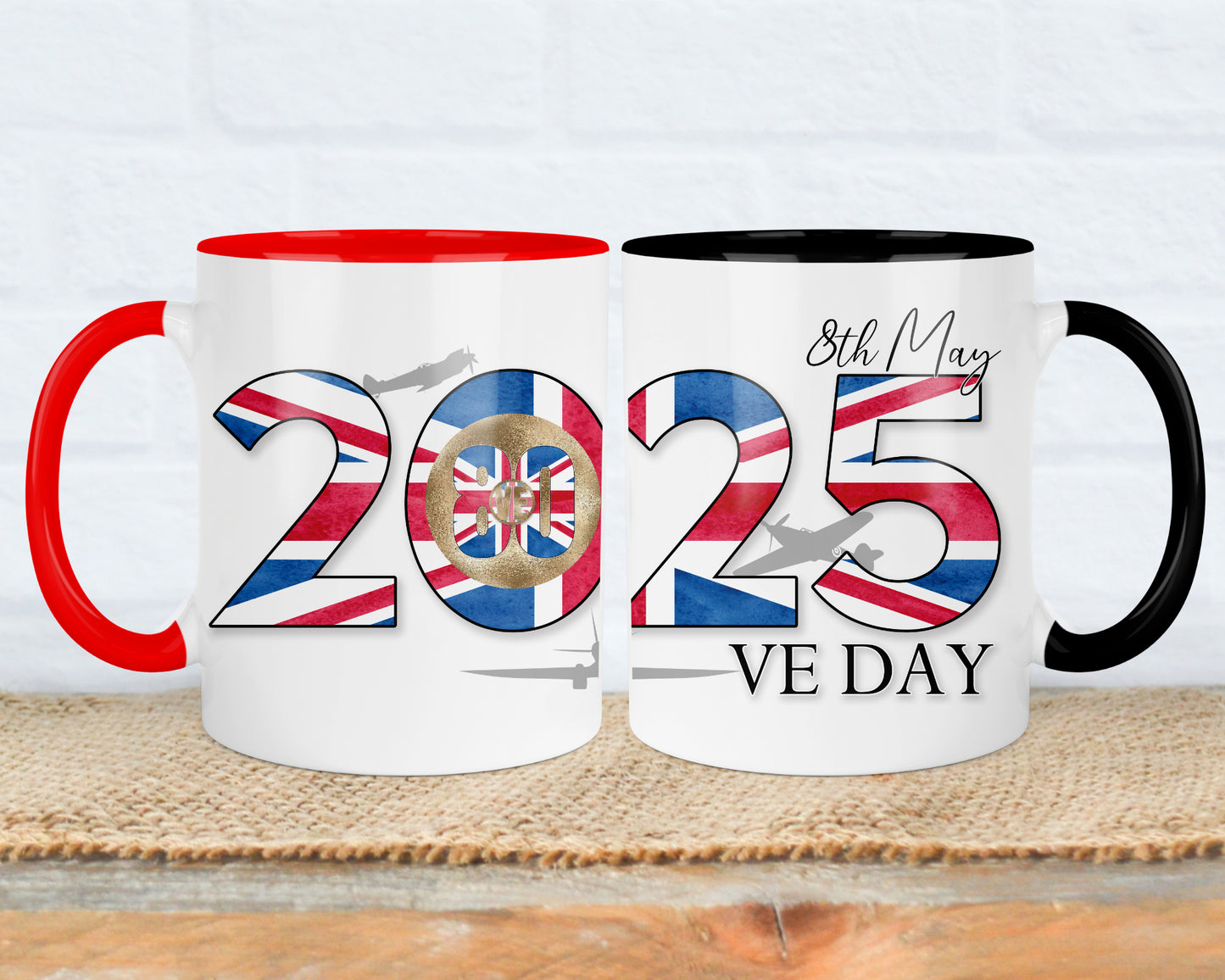 VE Day 80th Anniversary Union Jack Mug, 2025 Celebratory Gift, WW2 memorabilia keepsake, World War 2 Celebration, Collectable