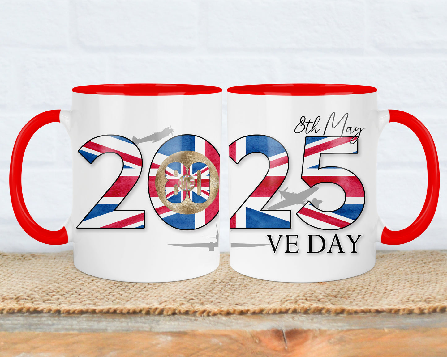 VE Day 80th Anniversary Union Jack Mug, 2025 Celebratory Gift, WW2 memorabilia keepsake, World War 2 Celebration, Collectable