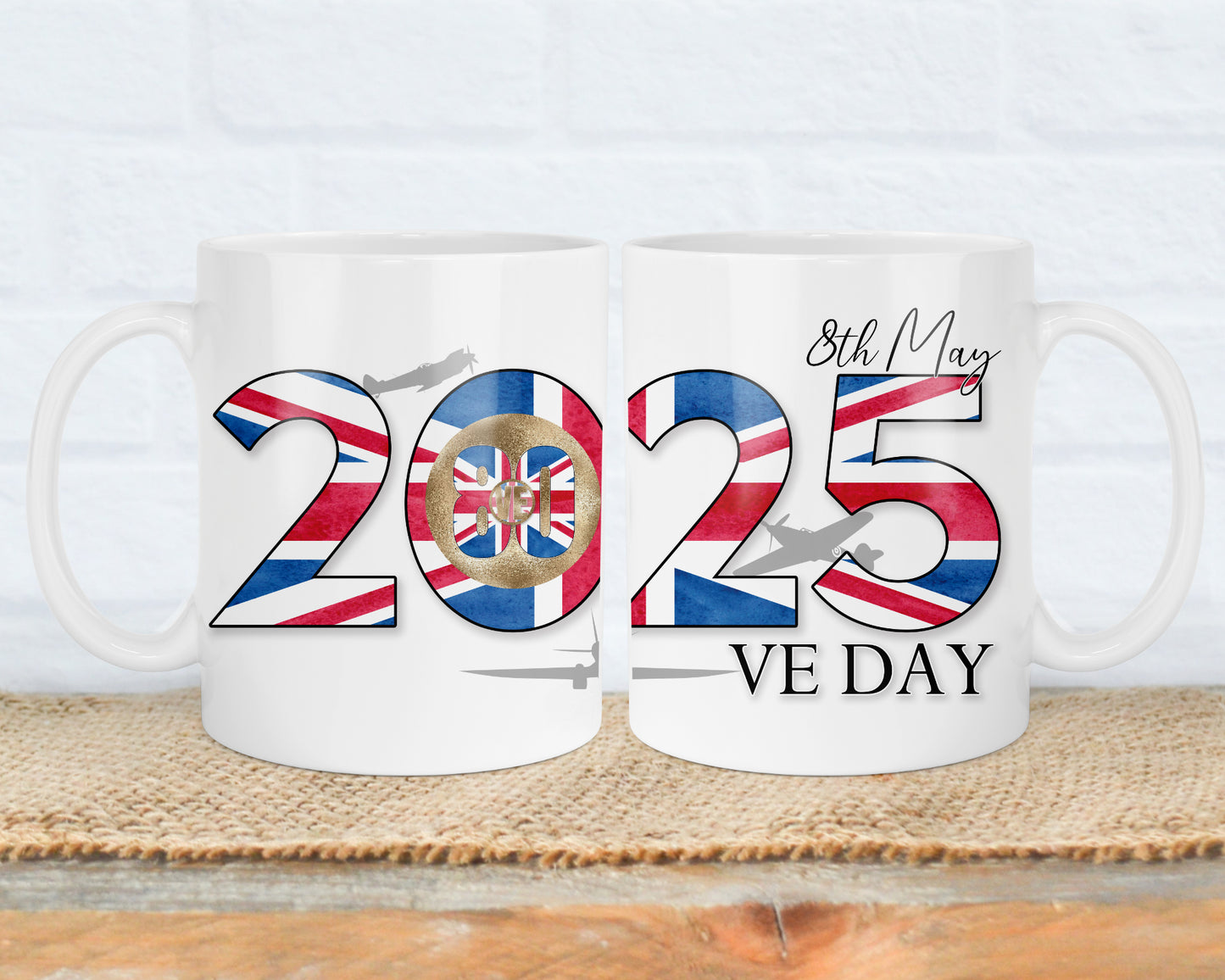 VE Day 80th Anniversary Union Jack Mug, 2025 Celebratory Gift, WW2 memorabilia keepsake, World War 2 Celebration, Collectable