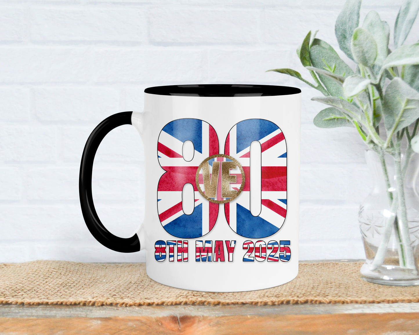 VE Day 80th Anniversary Union Jack Mug, 2025 Celebratory Gift, WW2 memorabilia keepsake, World War 2 Celebration, Collectable