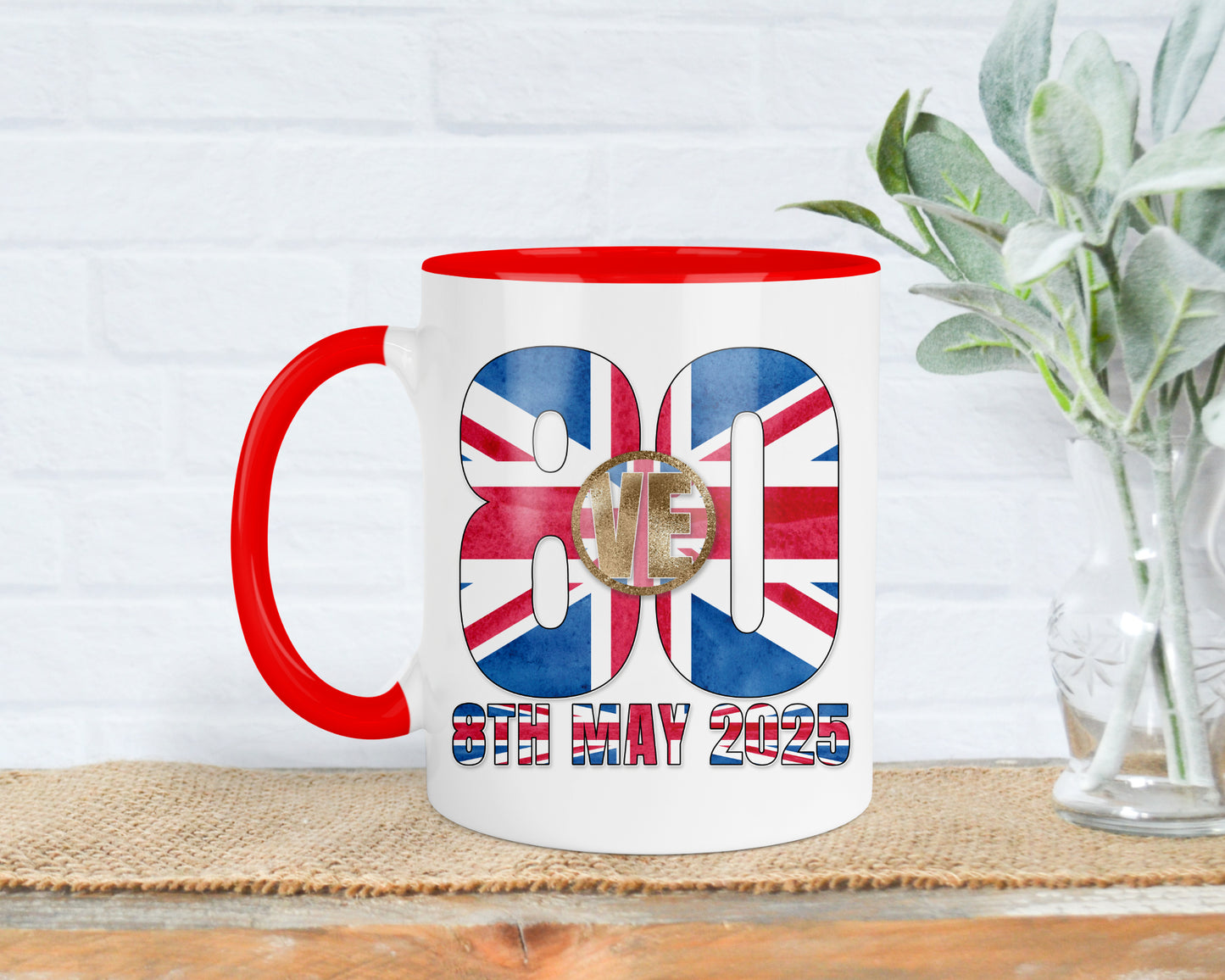 VE Day 80th Anniversary Union Jack Mug, 2025 Celebratory Gift, WW2 memorabilia keepsake, World War 2 Celebration, Collectable