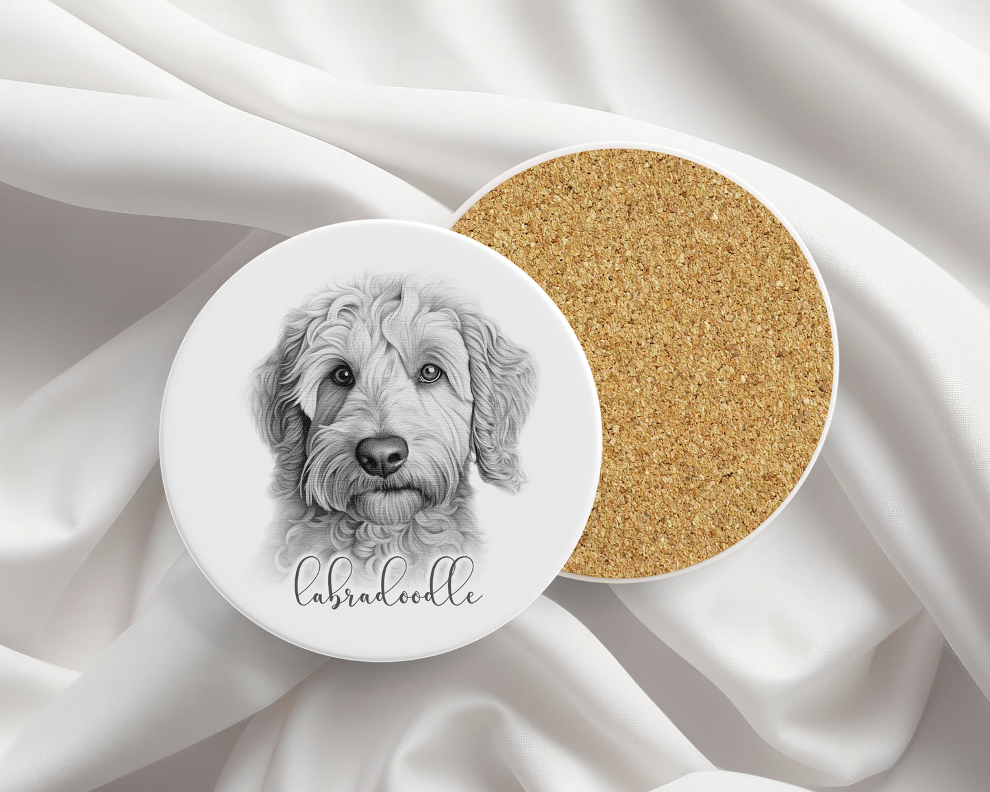 Labradoodle Dog Mug, Personalised dog breed mug, Labradoodle gift, 11oz ceramic mug, dog lover gift, Labradoodle dog, Mug and Coaster Set