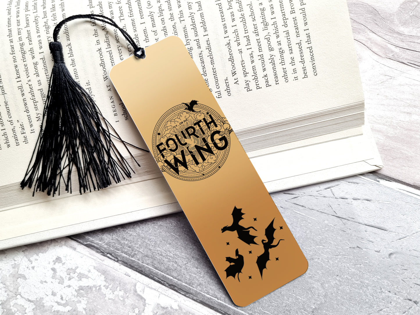 Onyx Storm Bookmark - Fourth wing bookmark - Iron Flame Bookmark - Booktok Merchandise - Dragon - Violet Sorrengail - 3 Bookmark Set 2