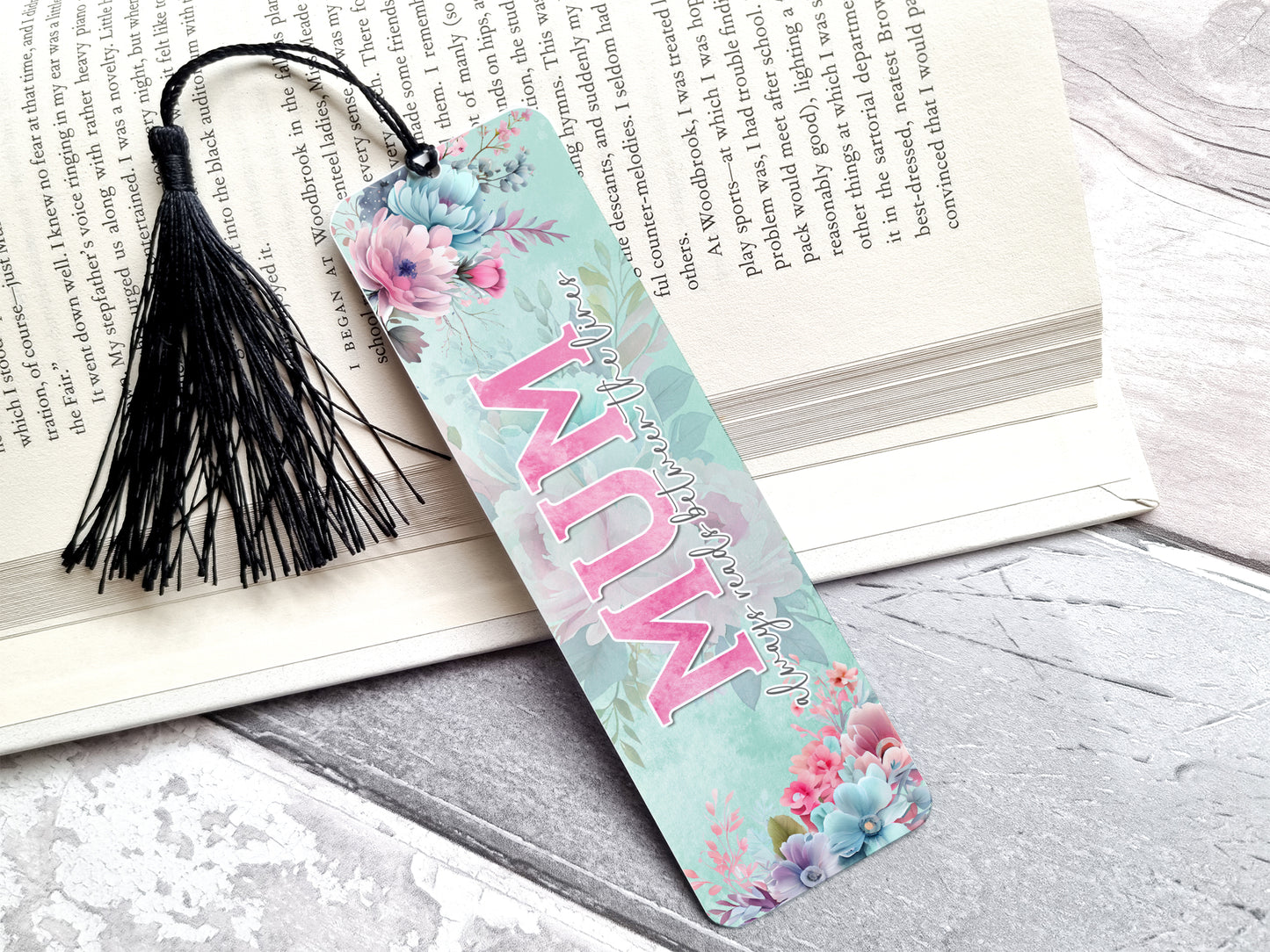 Mother's Day Bookmark, Gift for mum, Floral Bookmark, Unique gift for mum, Bookmark with tassle