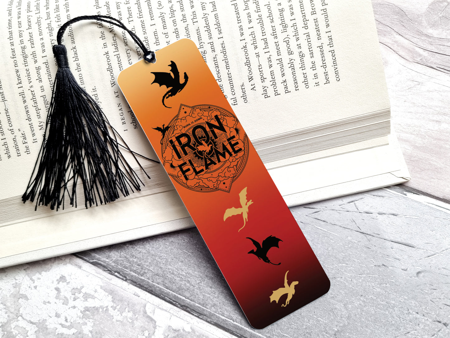 Onyx Storm Bookmark - Fourth wing bookmark - Iron Flame Bookmark - Booktok Merchandise - Dragon - Violet Sorrengail - 3 Bookmark Set 2