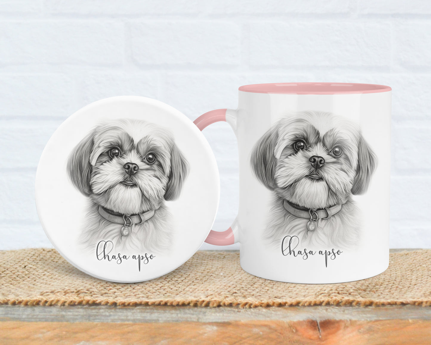Lhasa Apso Mug, Personalised dog breed mug, Lhasa Apso gift, Lhasa Apso mug, 11oz ceramic mug, dog lover, Lhasa Apso Mug and Coaster gift set