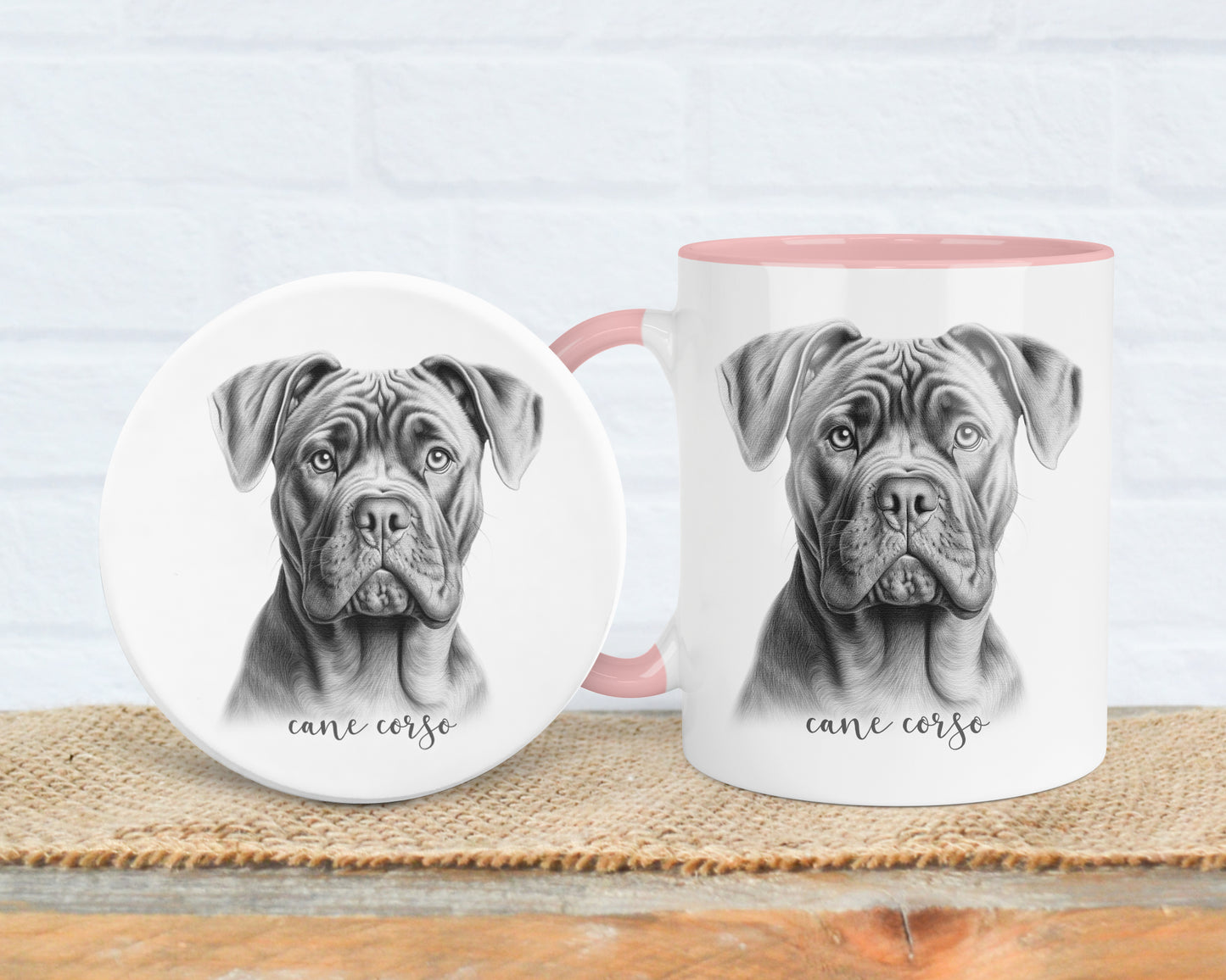 Cane Corso Mug, Personalised dog breed mug, Cane Corso gift, Cane Corso mug, 11oz ceramic mug, dog lover gift, Mug and Coaster Set