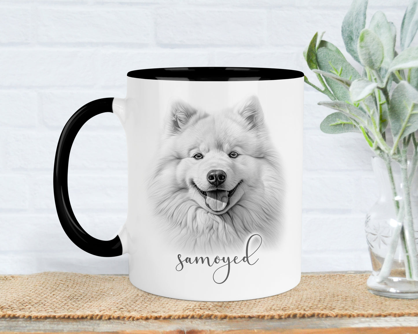 Samoyed Mug, Personalised dog breed mug, Samoyed gift, Samoyed mug, 11oz ceramic mug, dog lover gift, Samoyed dog, Mug and Coaster Set