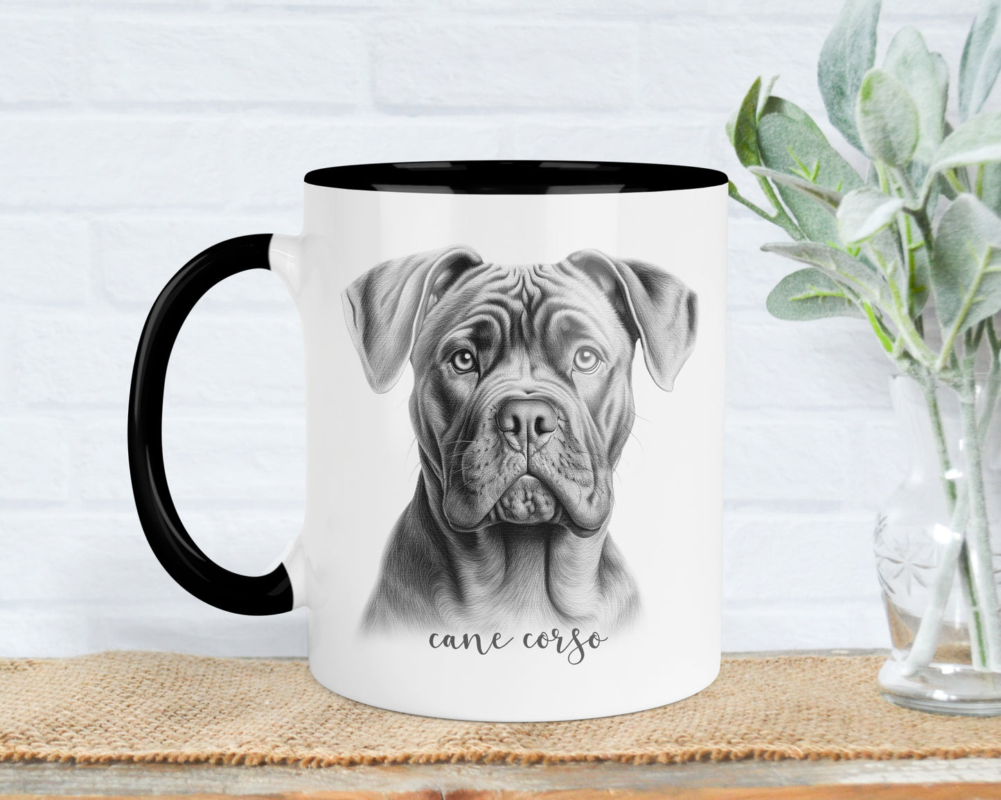 Cane Corso Mug, Personalised dog breed mug, Cane Corso gift, Cane Corso mug, 11oz ceramic mug, dog lover gift, Mug and Coaster Set