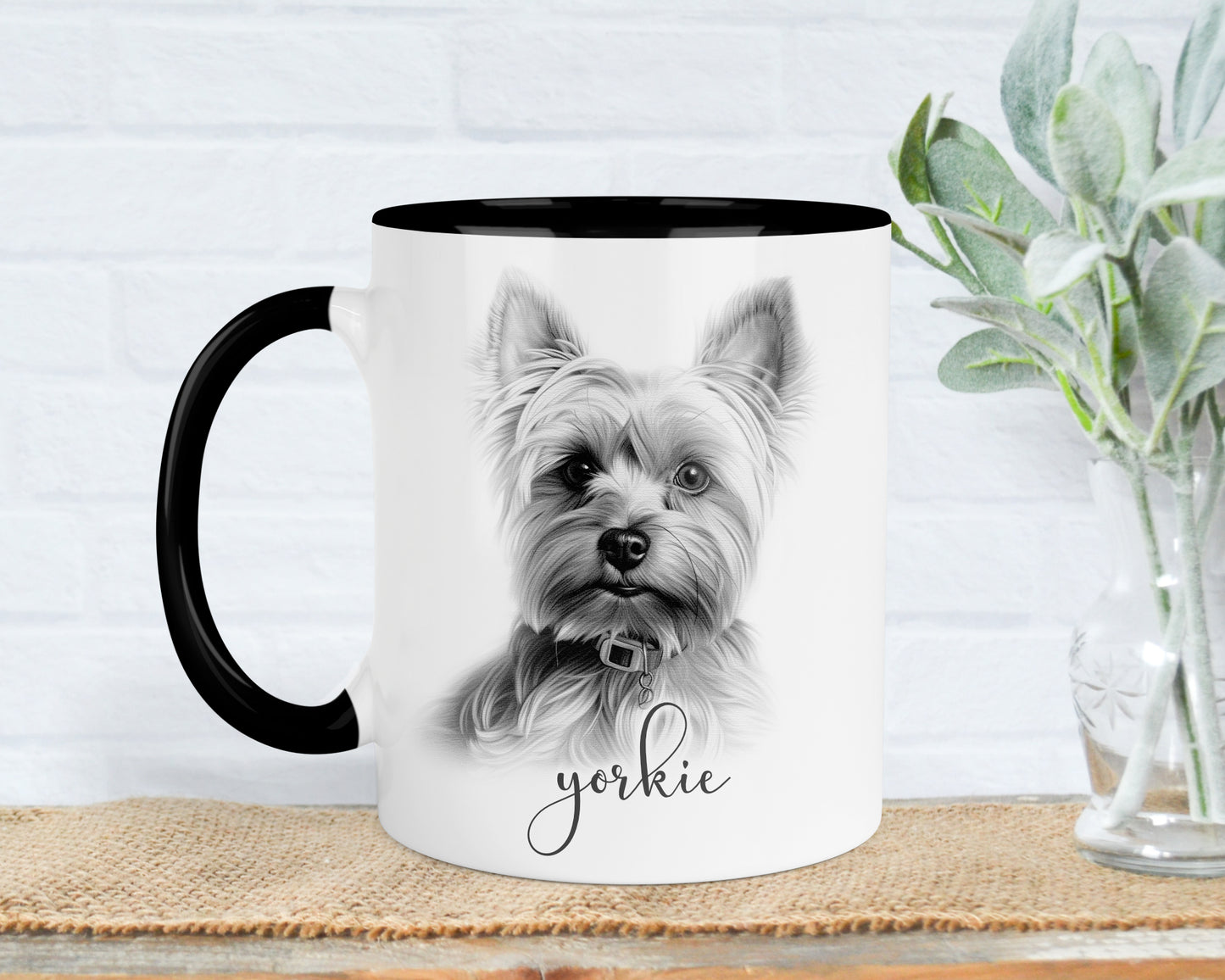 Yorkie Mug, Personalised dog breed mug, Yorkie gift, Yorkie mug, 11oz ceramic mug, dog lover, Yorkie Mug and Coaster gift set
