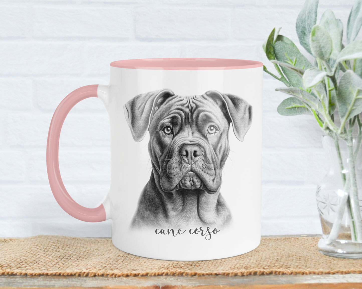 Cane Corso Mug, Personalised dog breed mug, Cane Corso gift, Cane Corso mug, 11oz ceramic mug, dog lover gift, Mug and Coaster Set