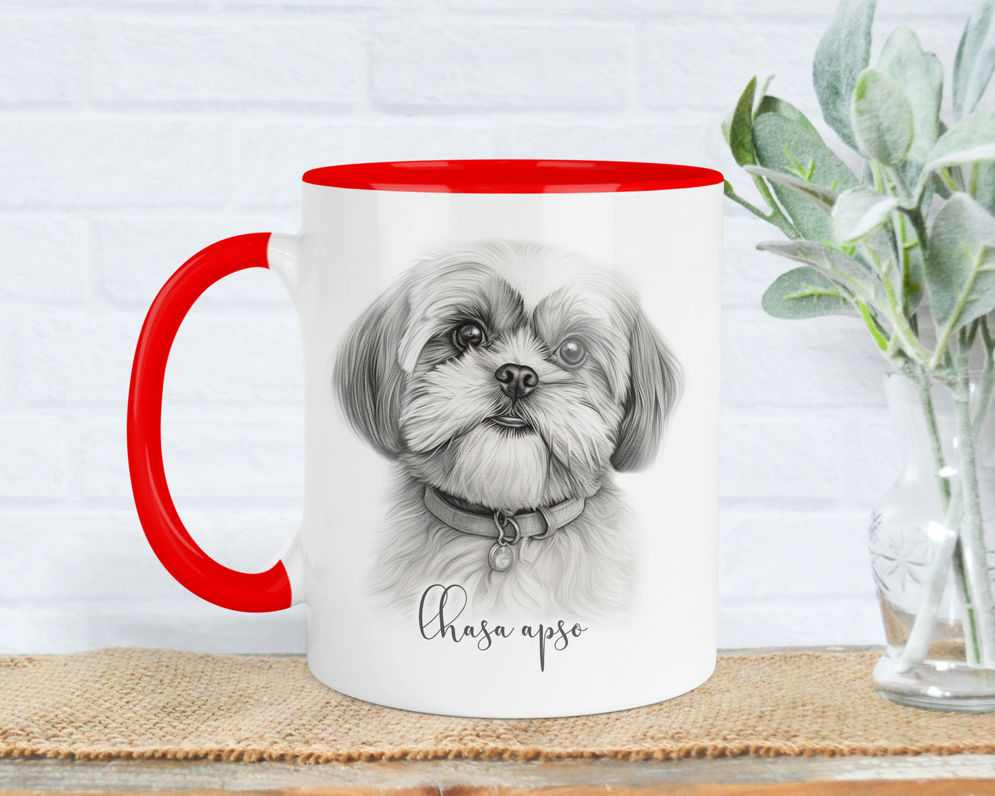 Lhasa Apso Mug, Personalised dog breed mug, Lhasa Apso gift, Lhasa Apso mug, 11oz ceramic mug, dog lover, Lhasa Apso Mug and Coaster gift set