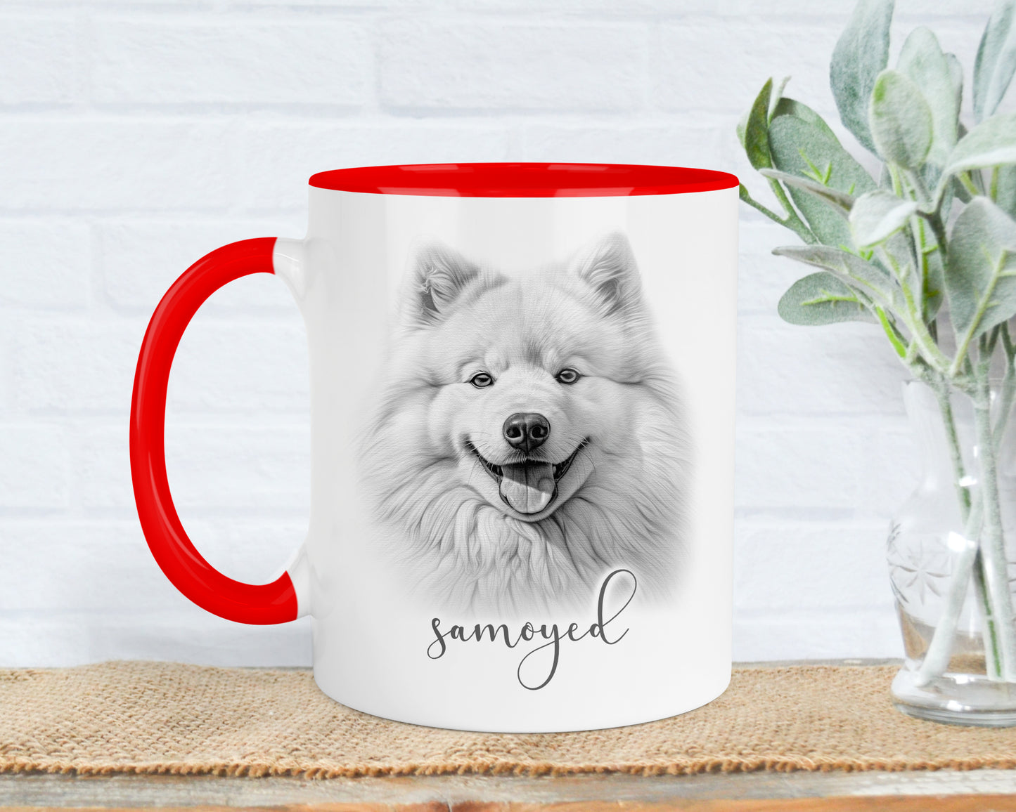Samoyed Mug, Personalised dog breed mug, Samoyed gift, Samoyed mug, 11oz ceramic mug, dog lover gift, Samoyed dog, Mug and Coaster Set