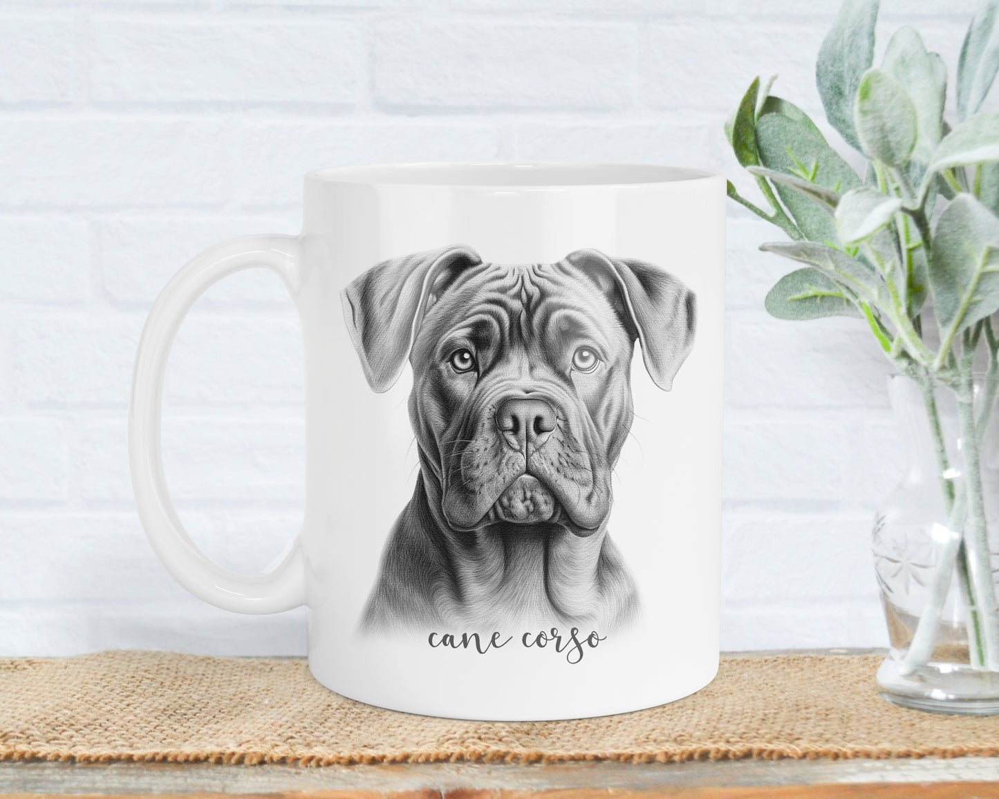 Cane Corso Mug, Personalised dog breed mug, Cane Corso gift, Cane Corso mug, 11oz ceramic mug, dog lover gift, Mug and Coaster Set