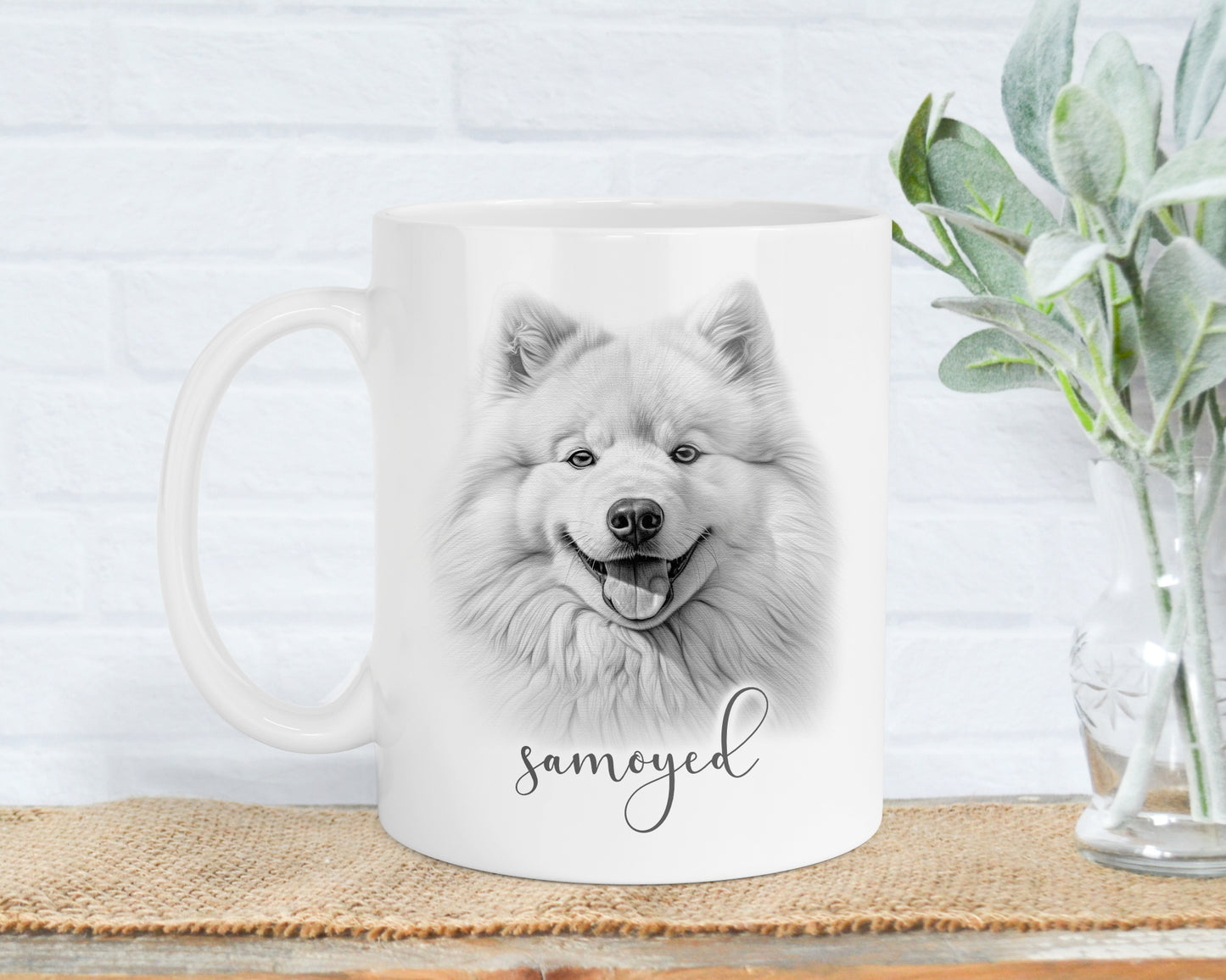 Samoyed Mug, Personalised dog breed mug, Samoyed gift, Samoyed mug, 11oz ceramic mug, dog lover gift, Samoyed dog, Mug and Coaster Set