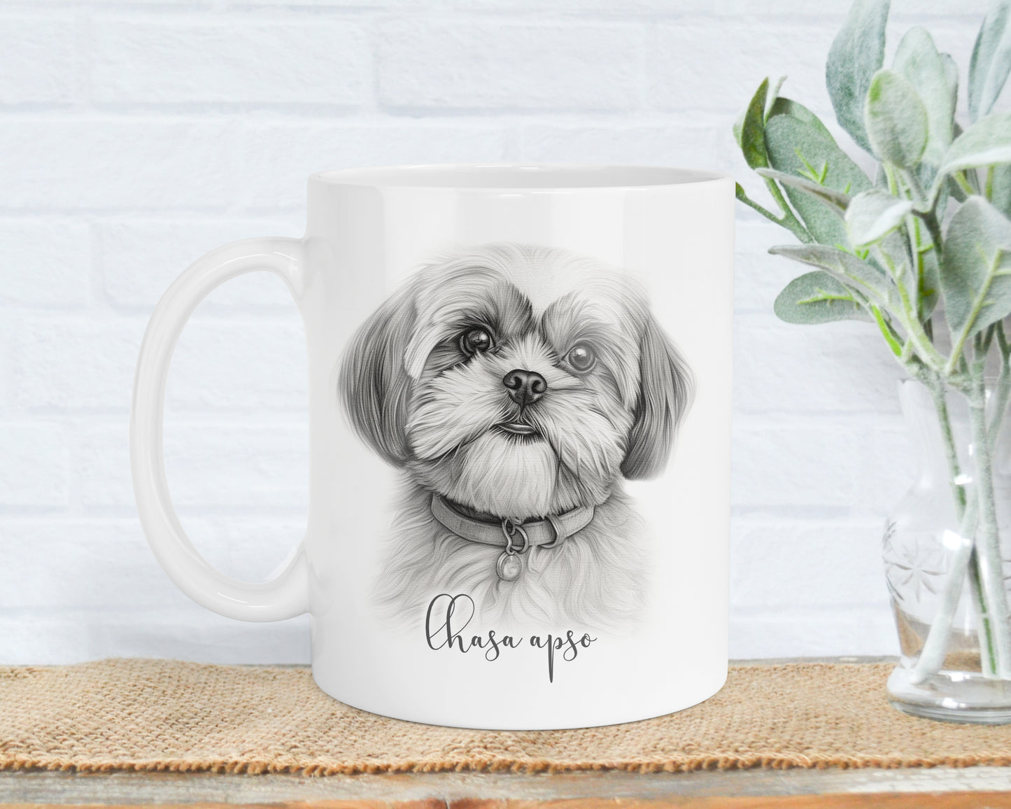 Lhasa Apso Mug, Personalised dog breed mug, Lhasa Apso gift, Lhasa Apso mug, 11oz ceramic mug, dog lover, Lhasa Apso Mug and Coaster gift set