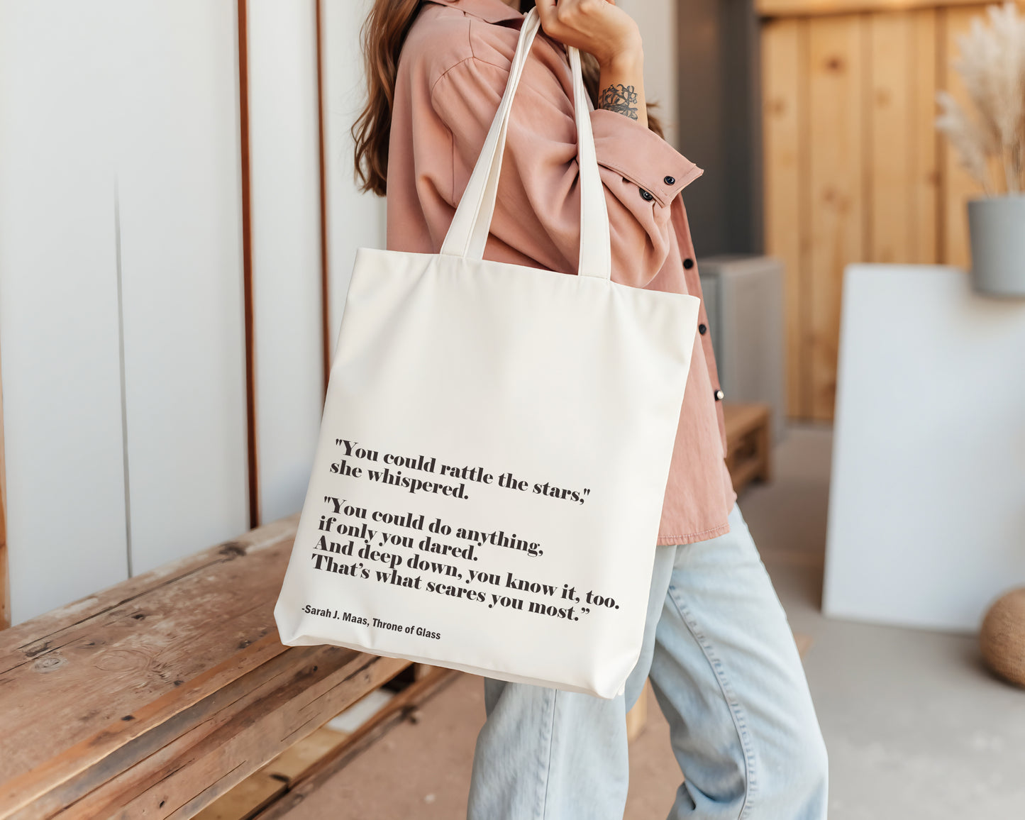 Throne of glass linen shopping bag - Rattle the Stars