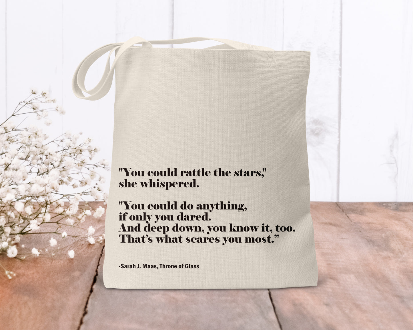 Throne of glass linen shopping bag - Rattle the Stars